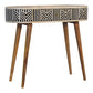 Solid Wood Edessa Bone Inlay Console Table