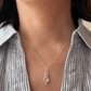 Sterling silver cross my fingers diamond necklace
