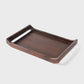 Acacia Wood Serving Tray Set of 2 in Urban Walnut Finish