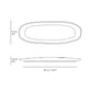 Shallow Organic Oval Platter Large Set of 4