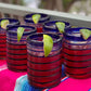 Blue Spiral Design Tumbler Glasses - Set of 6