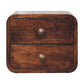 Solid Wood Mini Curved California Walnut Wall-Mounted Bedside Table