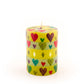 Pastel Hearts Painted Candles