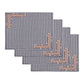 S/2 Estrellas Embroidered Placemat - Black
