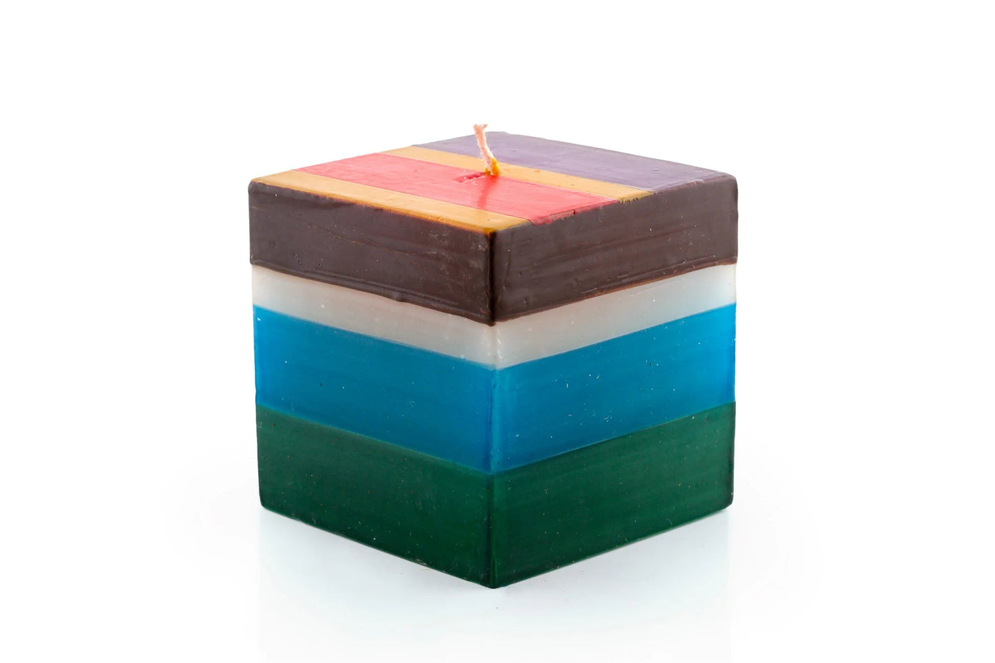 Memphis Stripe Painted Candles