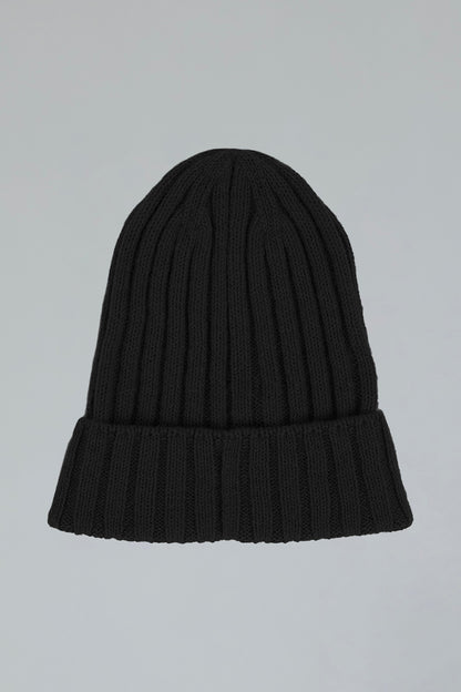 Ribbed Beanie - Black