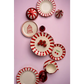 Red Cappuccino Cup | Handpainted Ceramic | 2.9 x 3.9 in