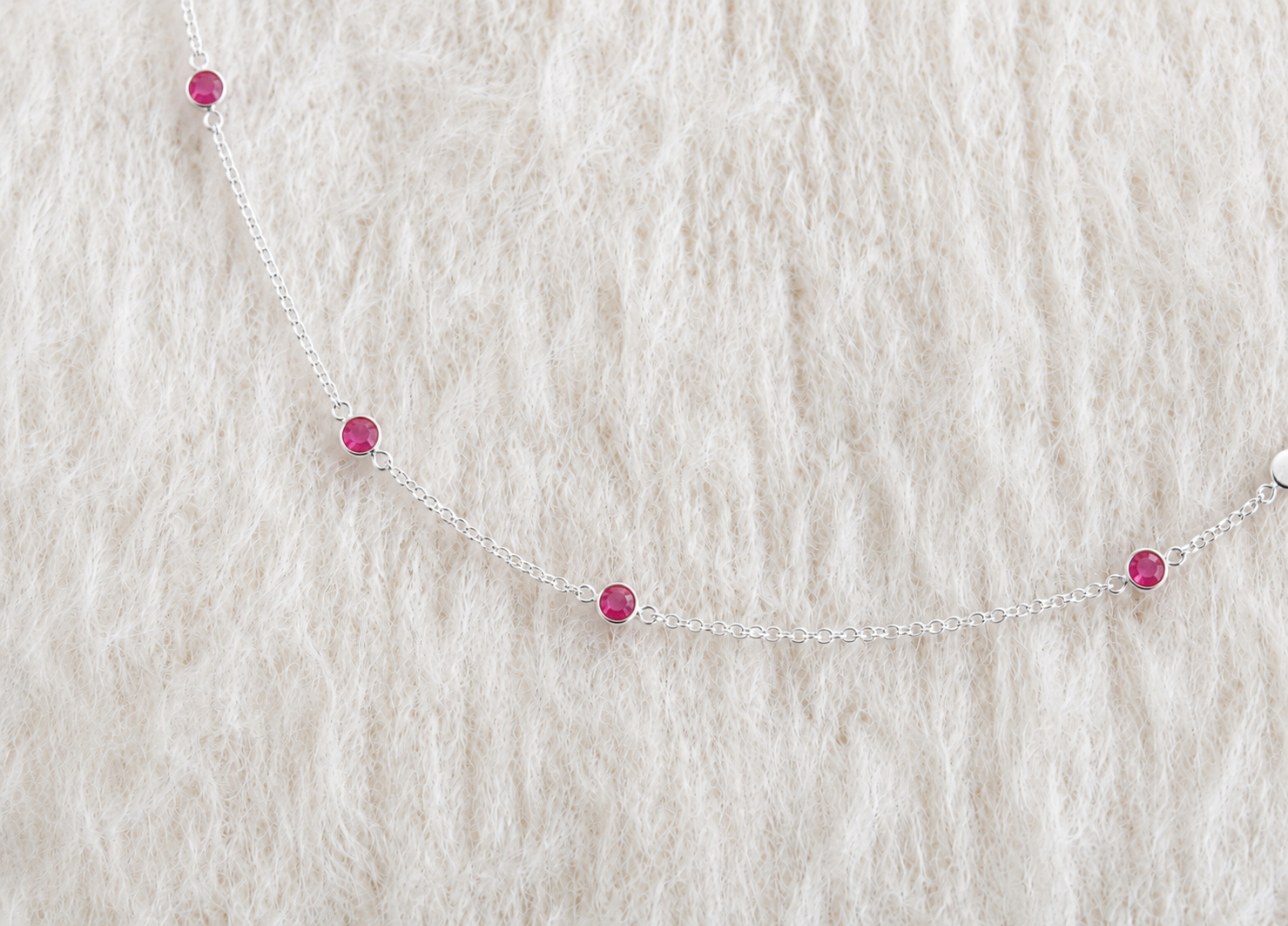 July Birthstone Bracelet:  Ruby