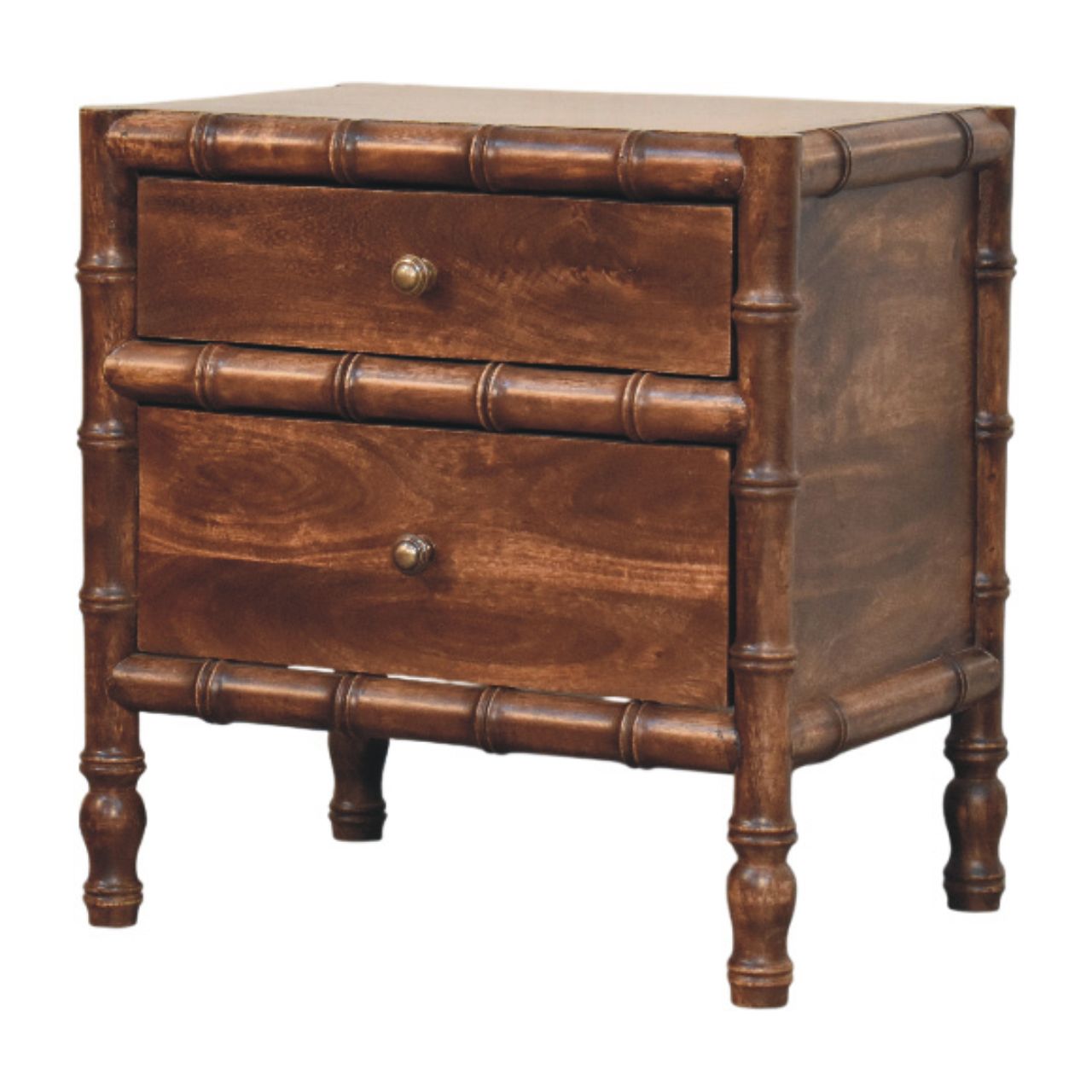 Solid Wood Bamboo Frame Nightstand
