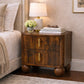 Solid Wood Ribera Bedside Table 2 Drawers Brown