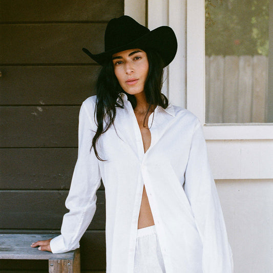 [WS] Karina Wool Cowboy Hat - Black