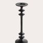 Classic Tall Black Aluminum Candle Holder for Table Decor, 14 Inches