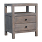 Acid Wash 2-Drawer Open Bedside Table