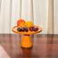 Sunburst Bloom Inlay Yellow Cake Stand