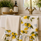 Capri Lemon Ruffled Kitchen Towels (Set of 2)