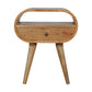Circular Open Slot Nightstand