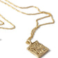 14K gold sanctuary suqare diamond necklace