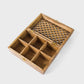 Mango Wood Trellis Keepsake Box with Compartments, Medium Burnt