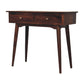 Solid Wood California Walnut Hallway 2-Drawer Console Table