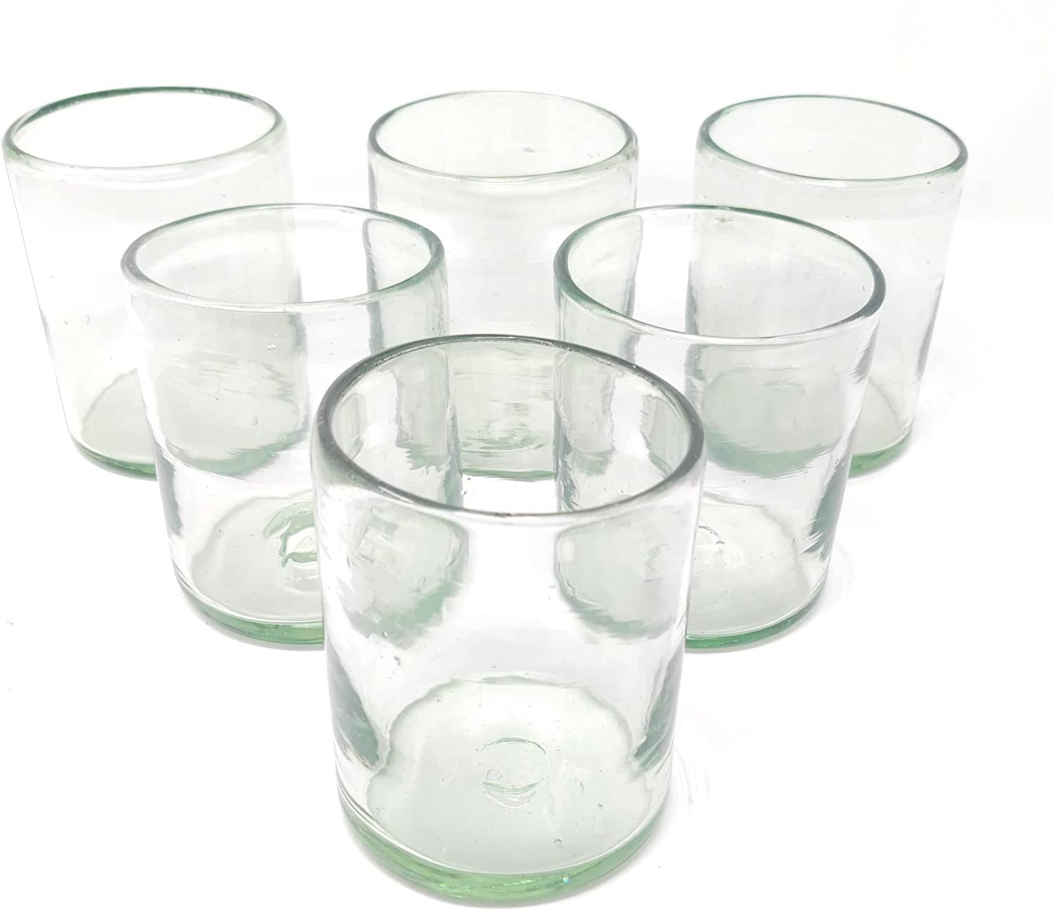 Set of 6 Natural Clear Tumbler Glasses