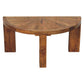 Solid Wood Amber Oak Half Moon Coffee Table