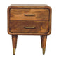 Solid Wood Amber Oak Bedside Table