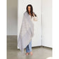 Flo Gray Textured Handloom Merino Throw