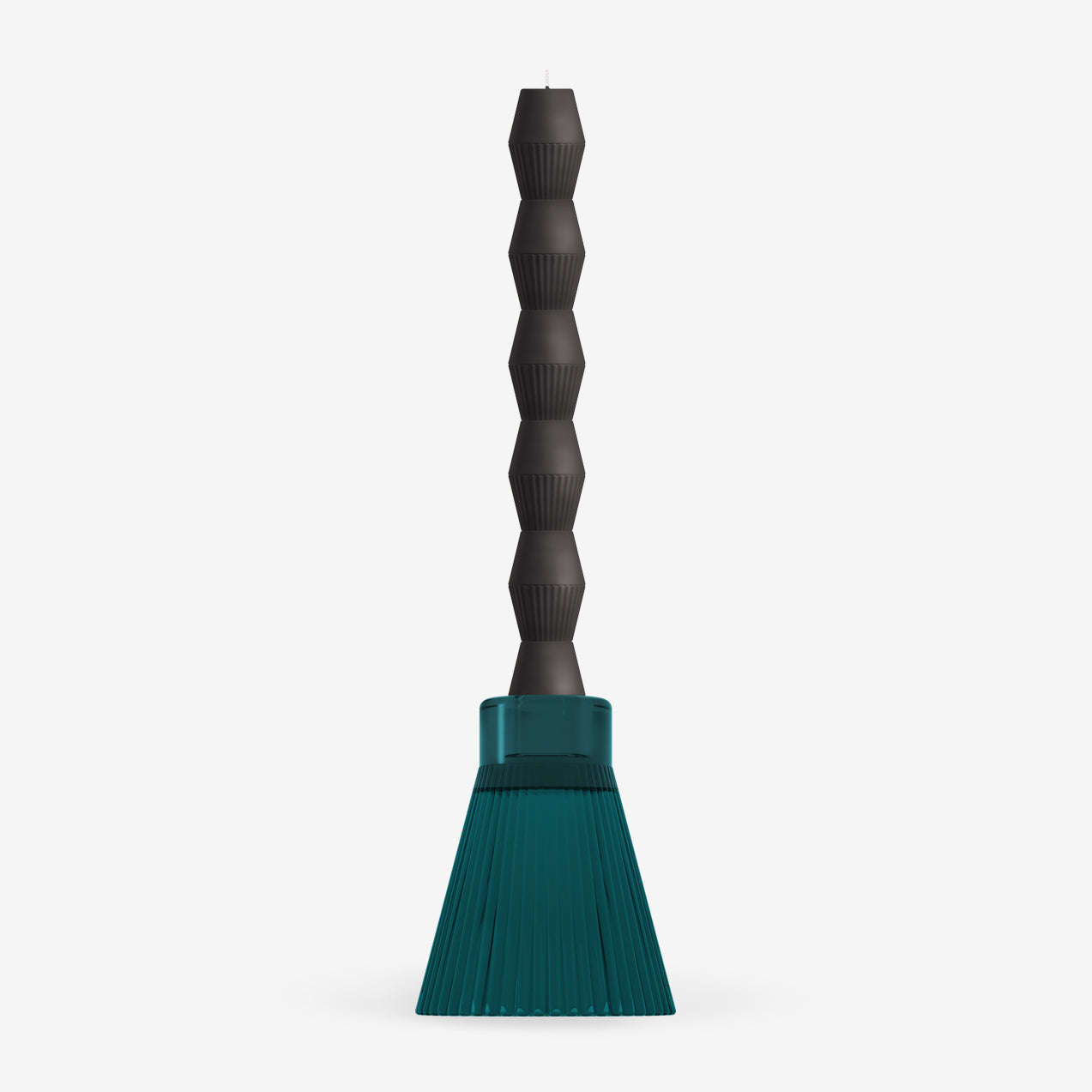 ZAI Teal Geometric Pillar Candle