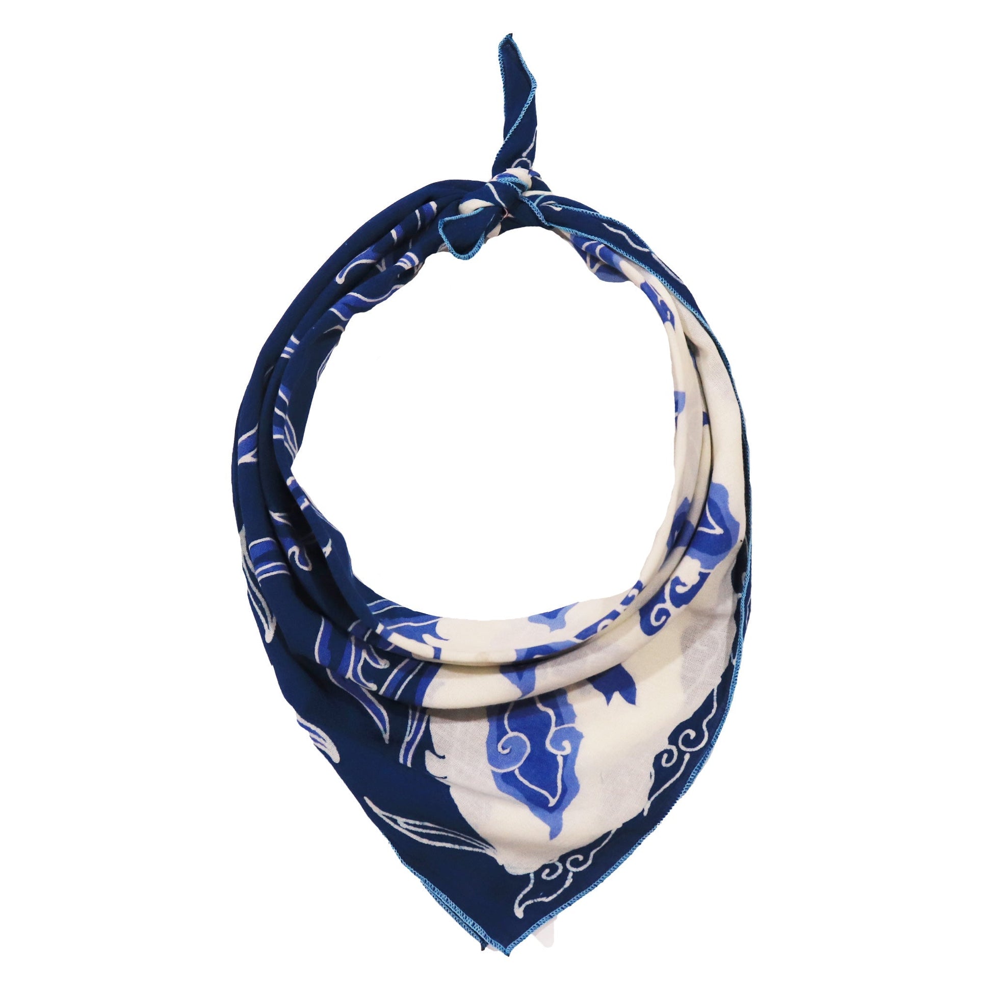 Fully Hand Drawn Batik Tulis Bandana, Floating on Water