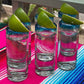 Aqua Rim Tequila Shot Glasses  - Set of 6