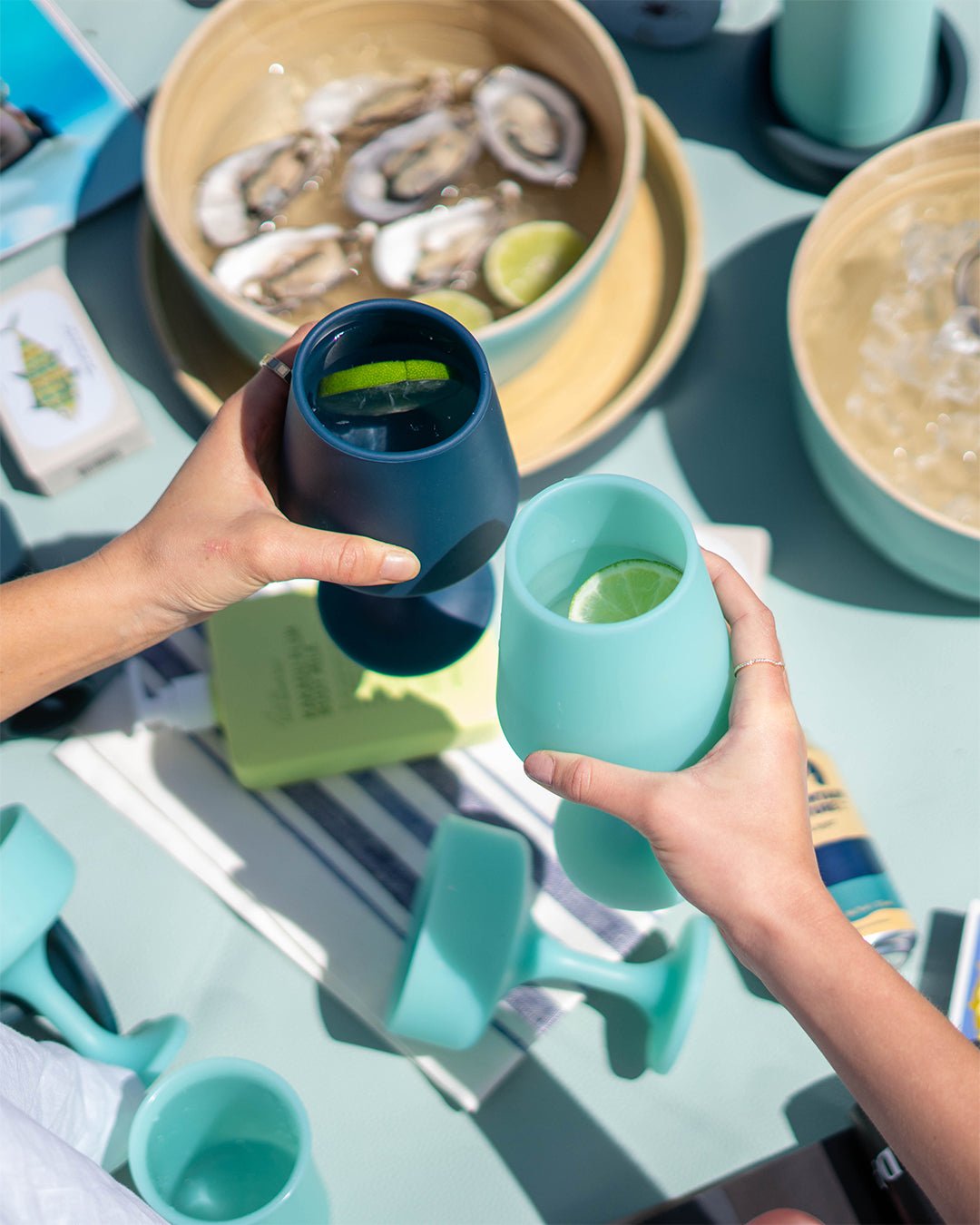 mist + ink | swepp | silicone unbreakable wine glasses