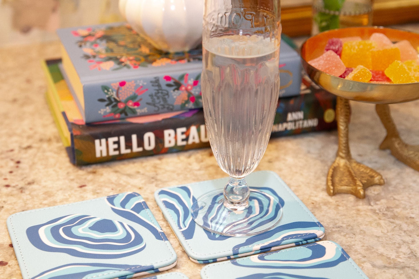 Oyster Twist Coasters, Set of 4