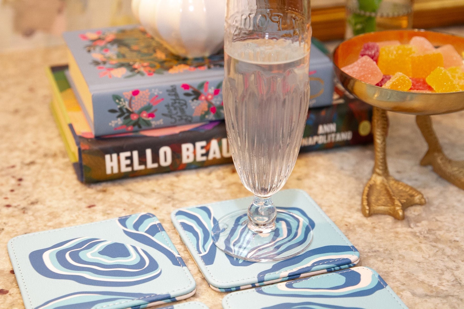 Oyster Twist Coasters, Set of 4