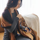Iris Brown Cashmere Merino Handwoven Scarf
