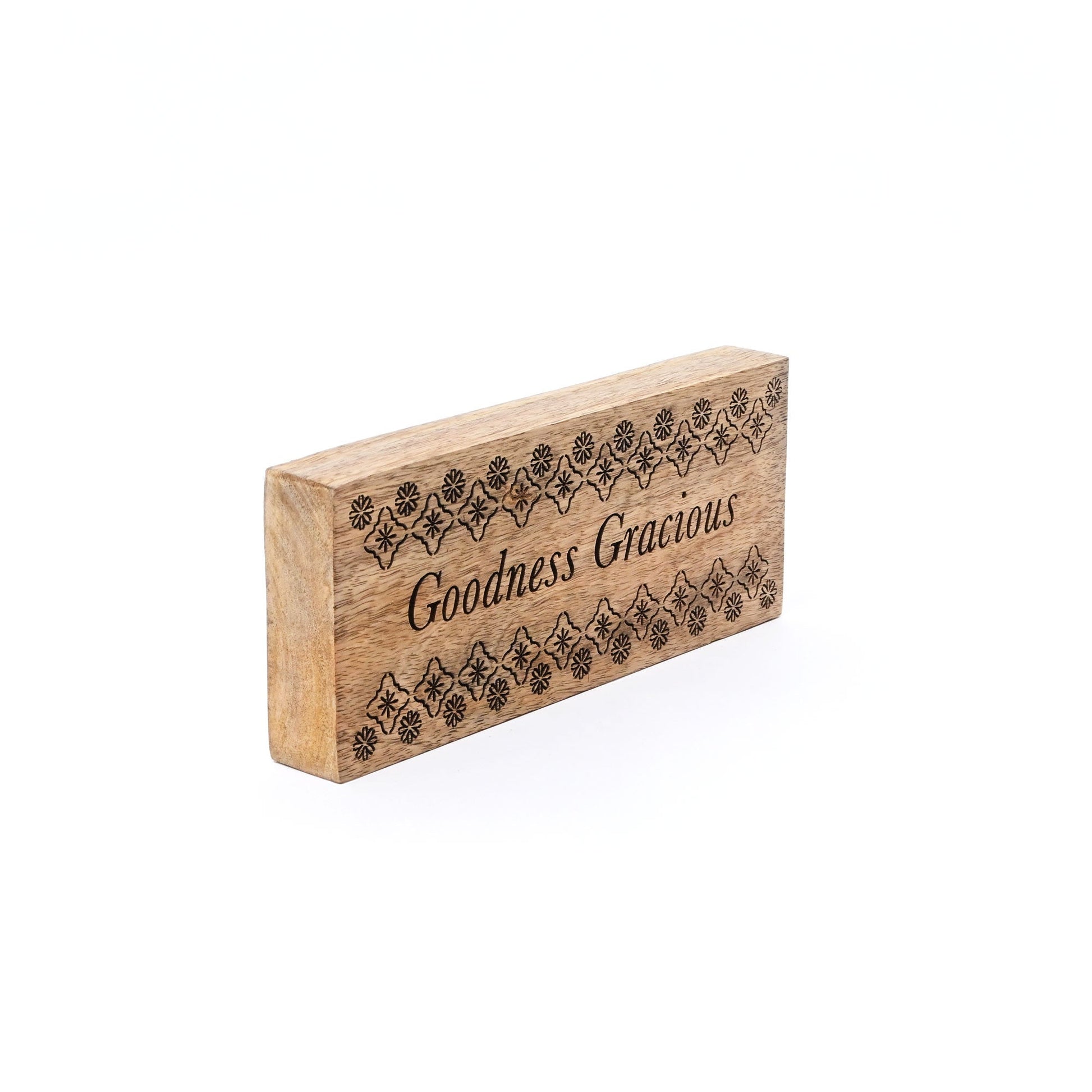 Wooden Word Blocks Set of 3 | Mango Wood | Handmade Décor
