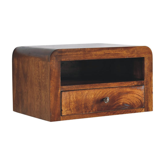 Chunky Chestnut Floating Bedside Table