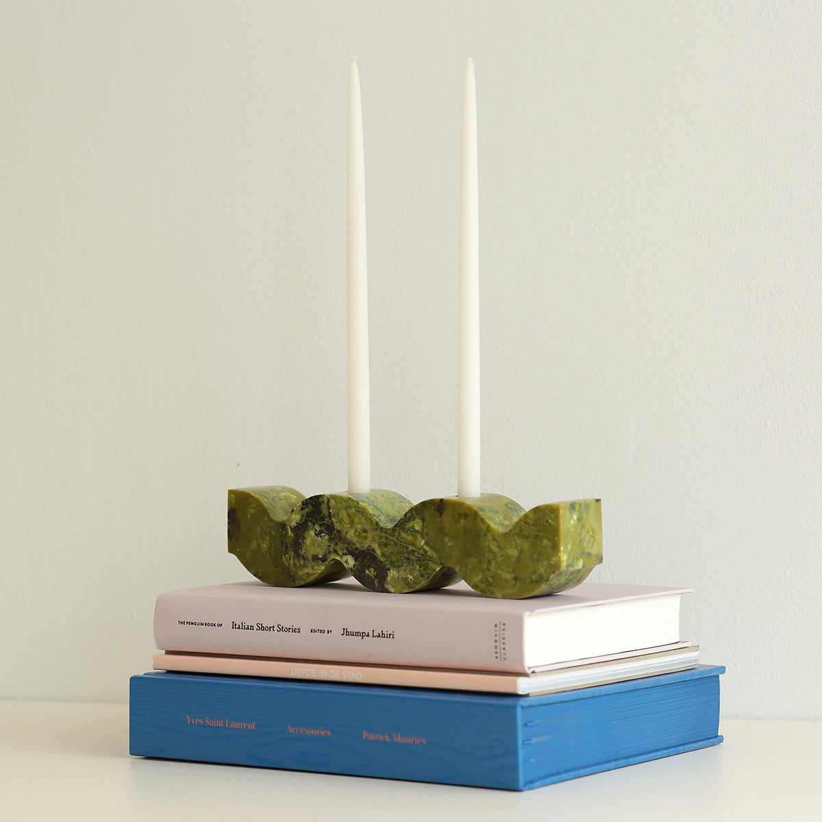Wavy gemstone candelabra