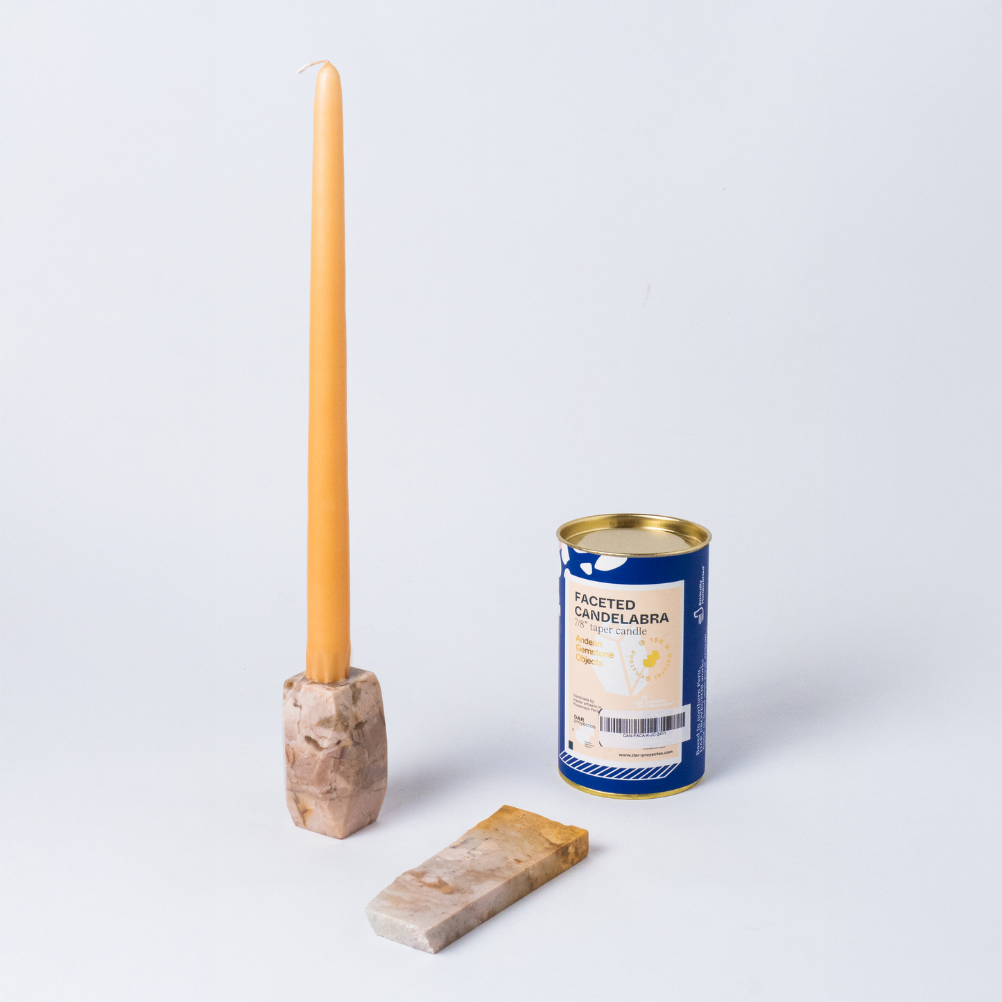 Gemstone faceted candelabra Soapstone