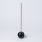 Gemstone sphere incense holder Black Onyx