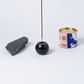 Gemstone sphere incense holder Black Onyx