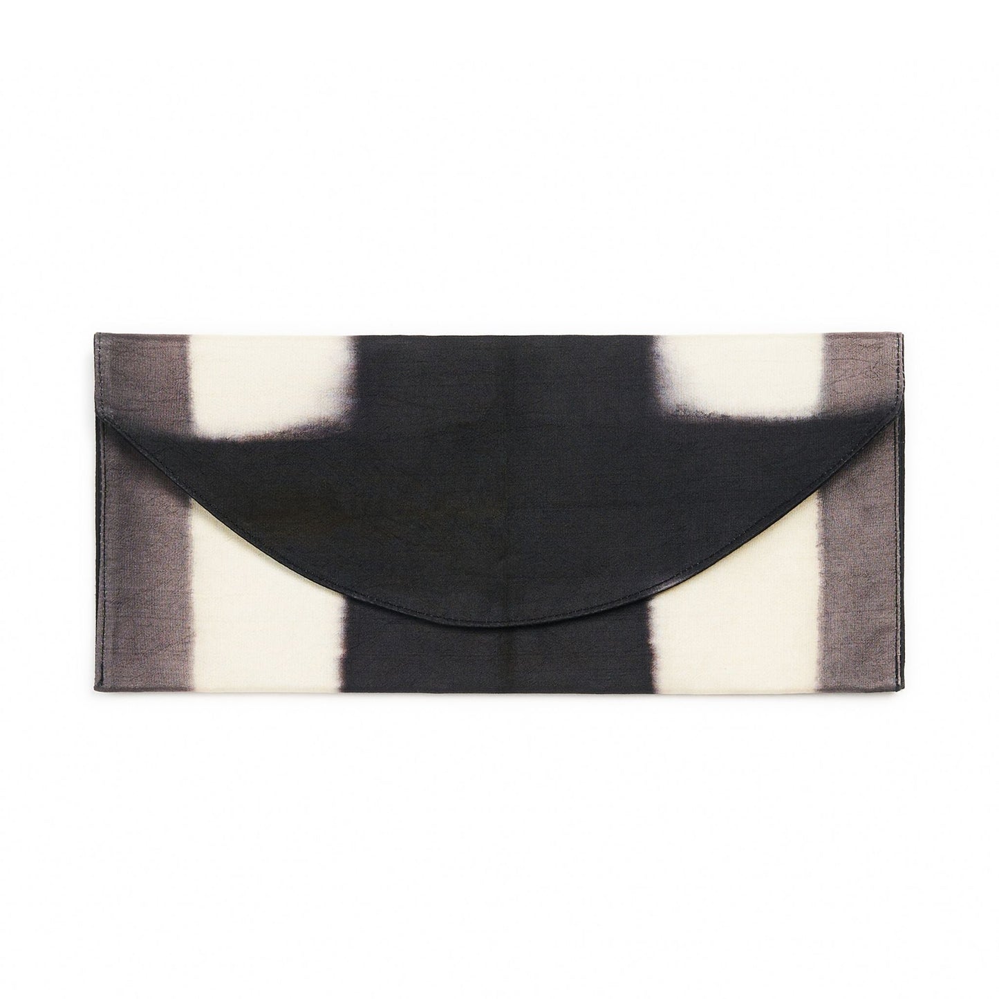 Melo Black Mulberry Silk Shibori Hand Crafted Zero Waste Pouch