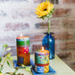 Multi Color Ethnic Painted Candles