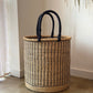 Natural w/ Black Vertical Stripe Laundry Hamper