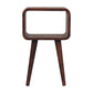 Solid Wood Mini Honey Caramel Curved Open Nightstand