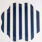 Retro Striped Faux Leather Placemat