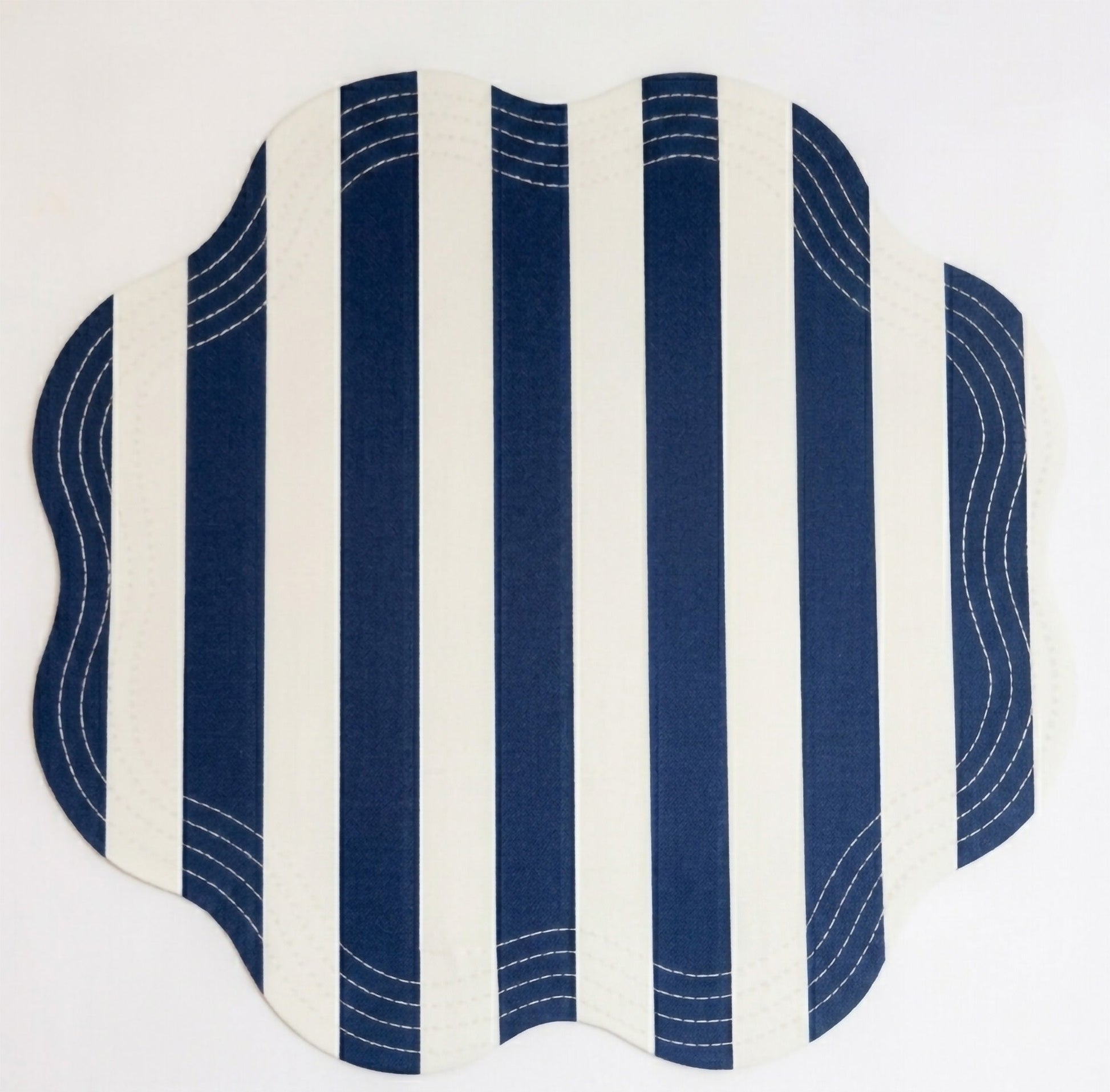 Retro Striped Faux Leather Placemat