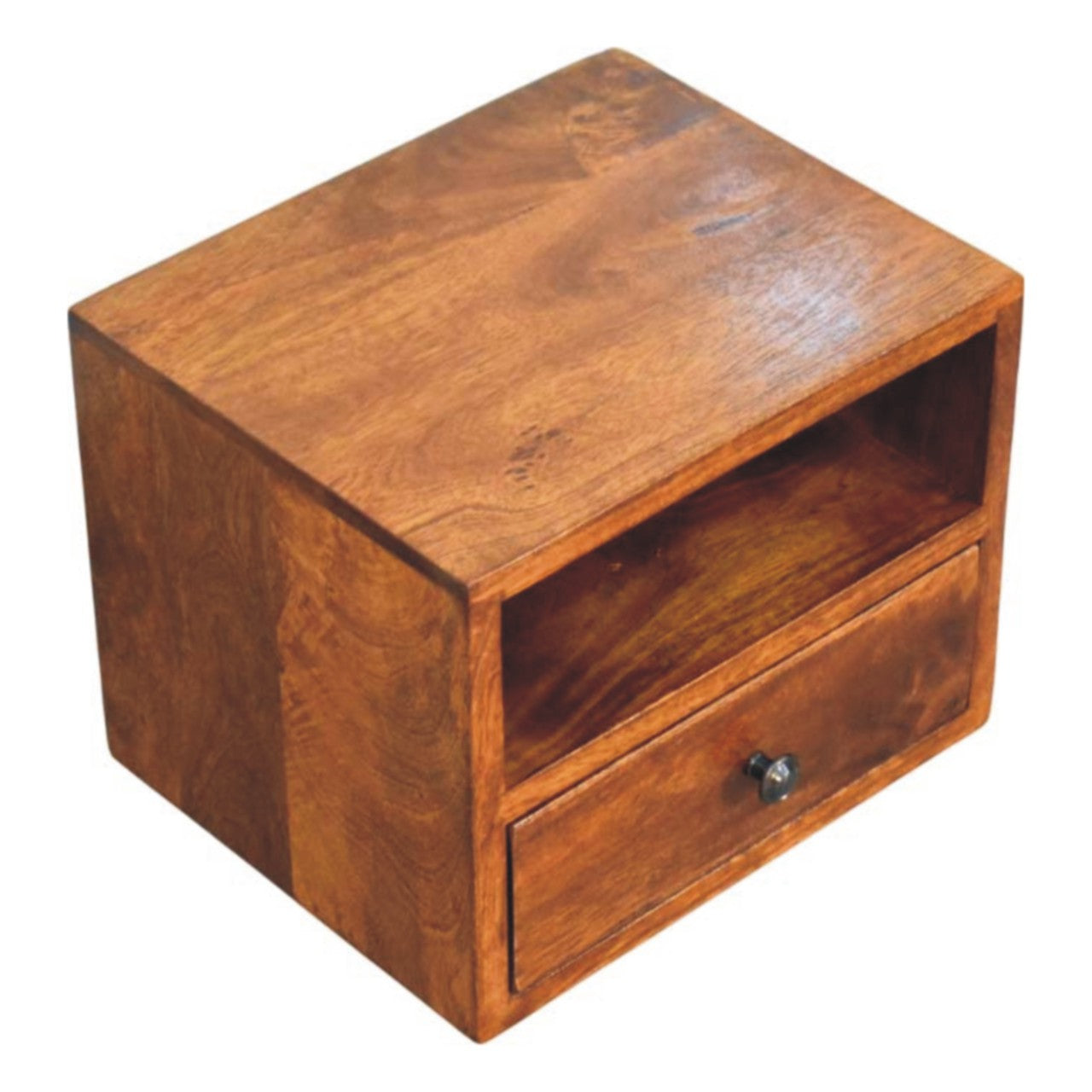 Solis 1-Drawer Chestnut Wall-Mounted Nightstand
