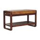 Solid Wood Small Buffalo Slatted Bench