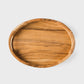 Acacia Wood Oval Serving Tray in Natural Finish