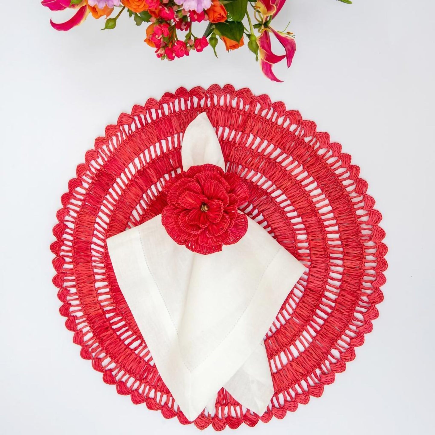 S/4 Buriti Flower Napkin Ring